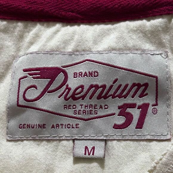 Premium 51 Red Thread Series Hooded Sweatshirt Women's Medium Cream FL Miami - Picture 14 of 16